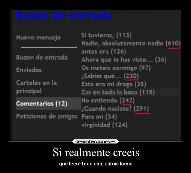 Si realmente creeis -