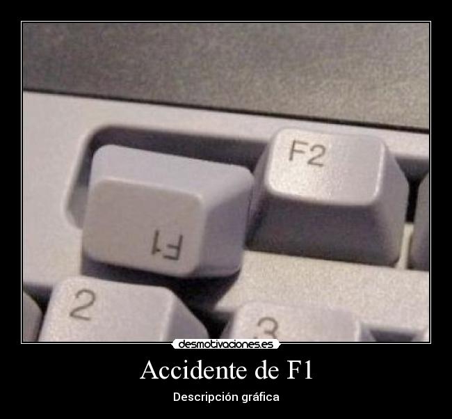 Accidente de F1 - Descripción gráfica
