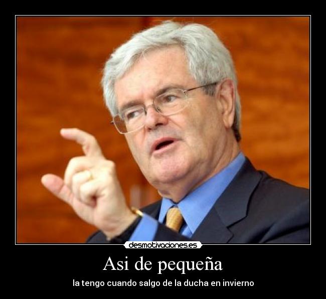 Asi de pequeña - la tengo cuando salgo de la ducha en invierno