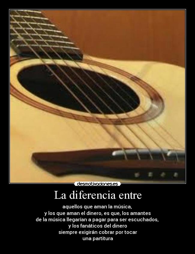 La diferencia entre - 