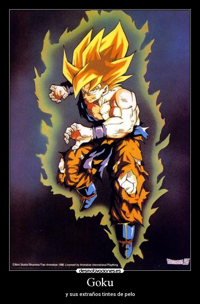 Goku - y sus extraños tintes de pelo