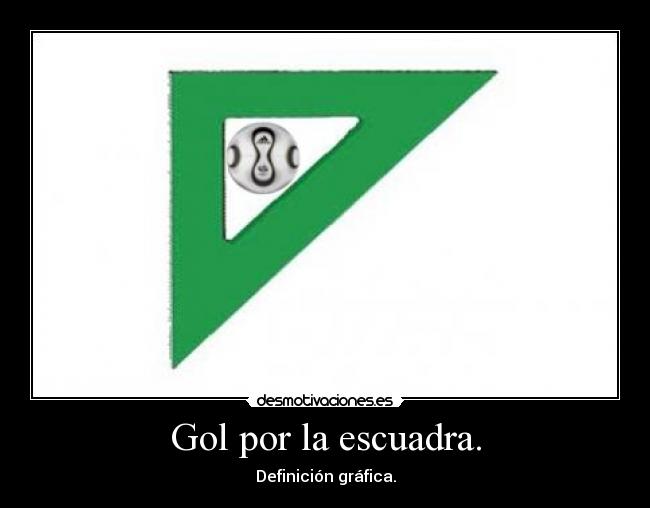 Gol por la escuadra. - Definición gráfica.