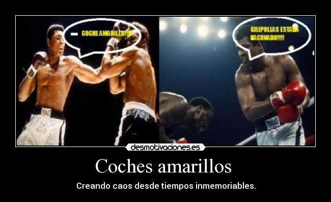 Coches amarillos - Creando caos desde tiempos inmemoriables.