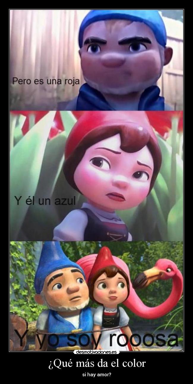 carteles gnomeo julieta color amor desmotivaciones