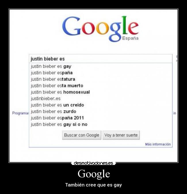 Google - También cree que es gay