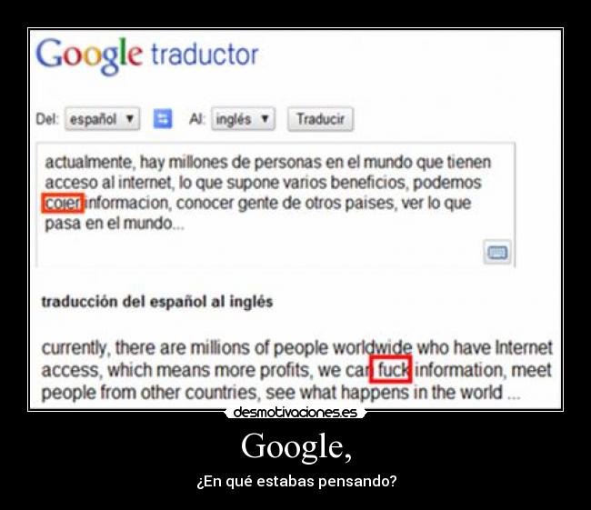 Google, - ¿En qué estabas pensando?