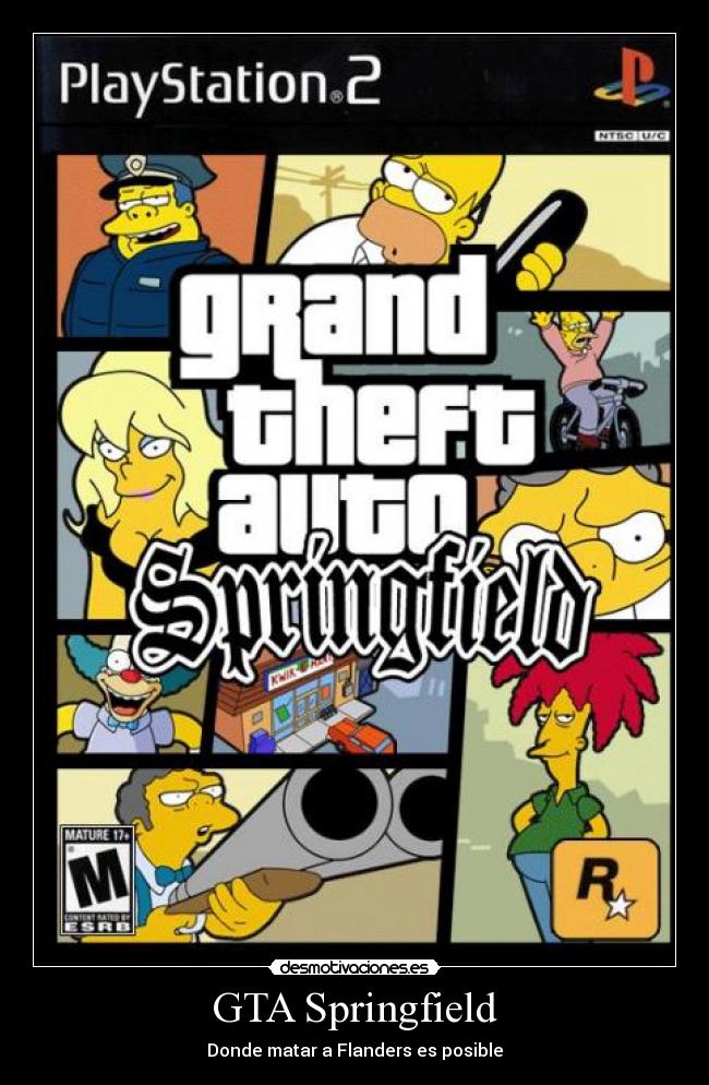 carteles gta springfield desmotivaciones