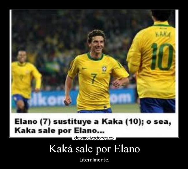 Kaká sale por Elano - 
