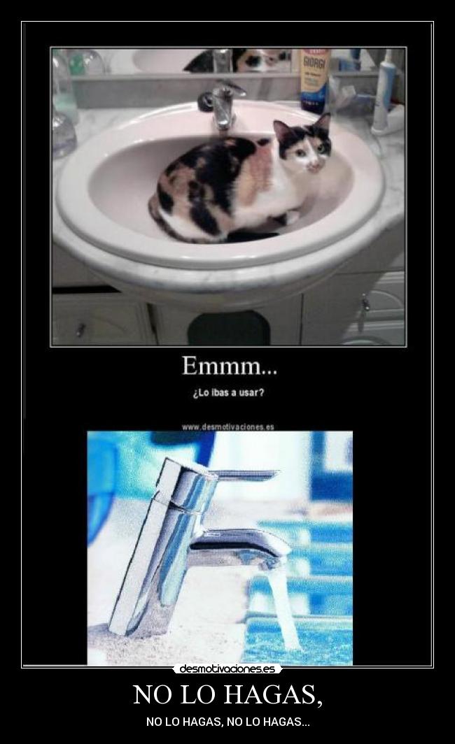 NO LO HAGAS, - NO LO HAGAS, NO LO HAGAS...