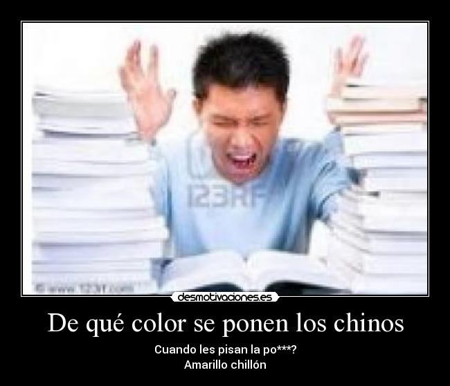 De qué color se ponen los chinos -