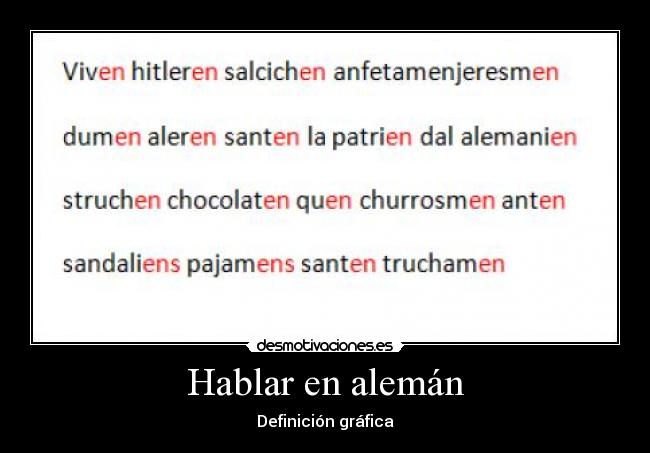 carteles hablar aleman definicion grafica desmotivaciones