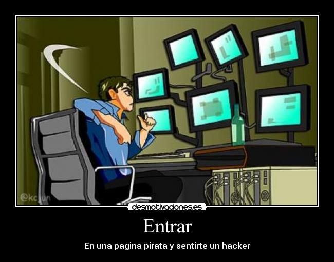 carteles entrar hacker pagina desmotivaciones