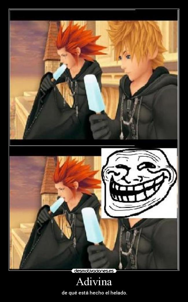 Adivina - de qué está hecho el helado.