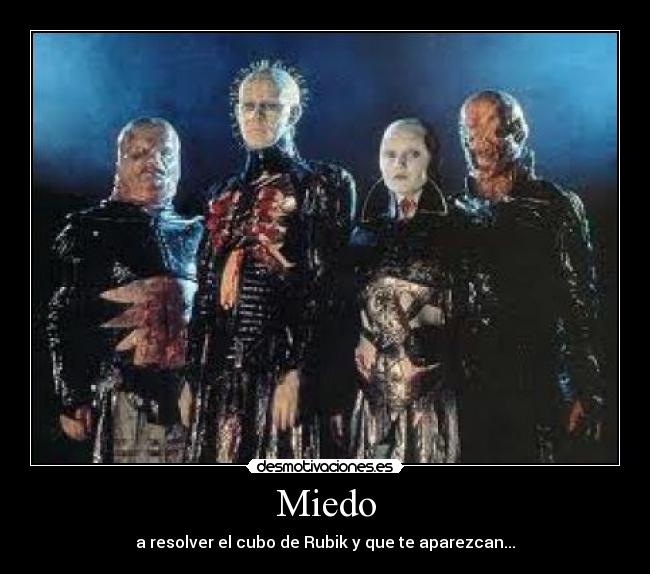 carteles miedo hellraiser rubik miedo desmotivaciones