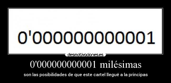 0000000000001 milésimas - 