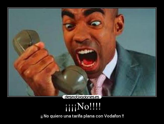 ¡¡¡¡No!!!! - ¡¡ No quiero una tarifa plana con Vodafon !!