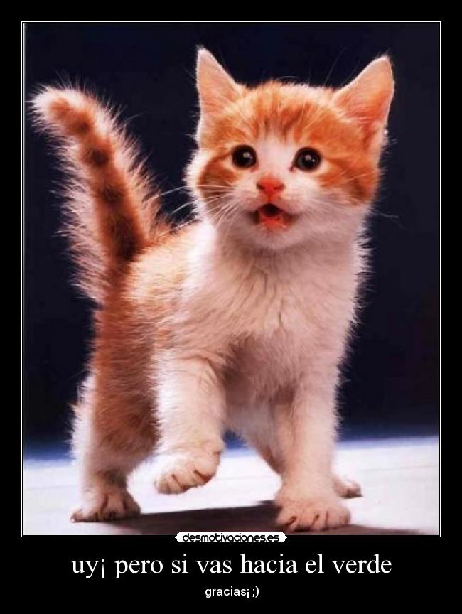 uy¡ pero si vas hacia el verde -