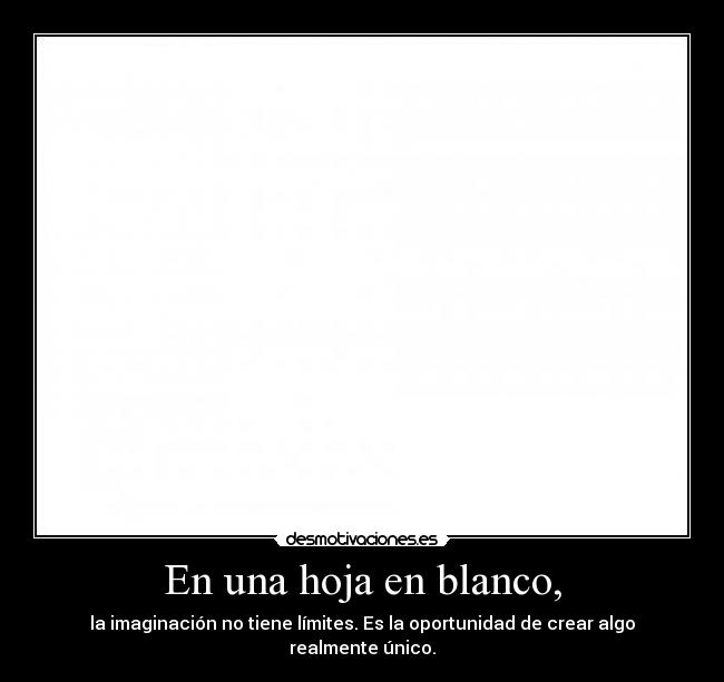 En una hoja en blanco, -