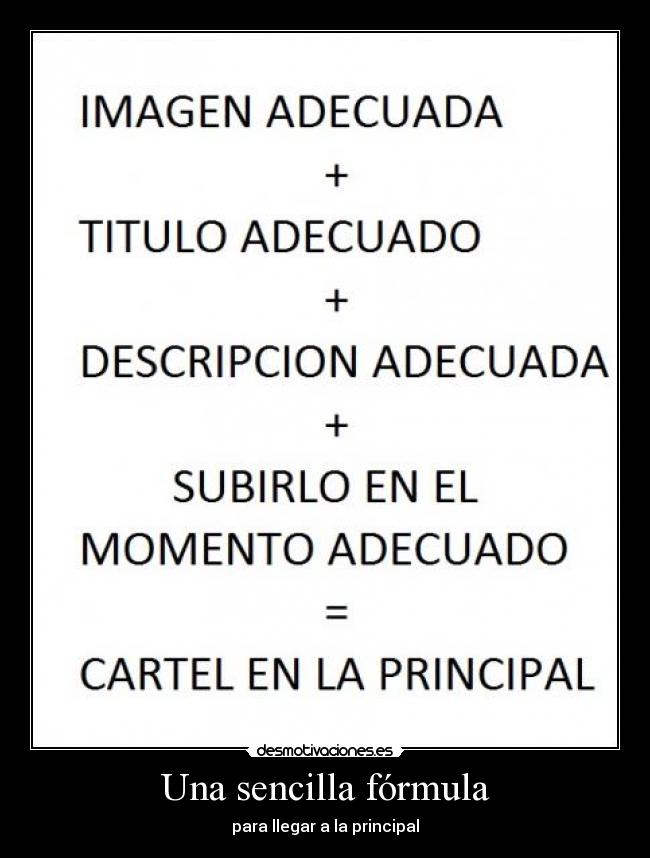 Una sencilla fórmula -