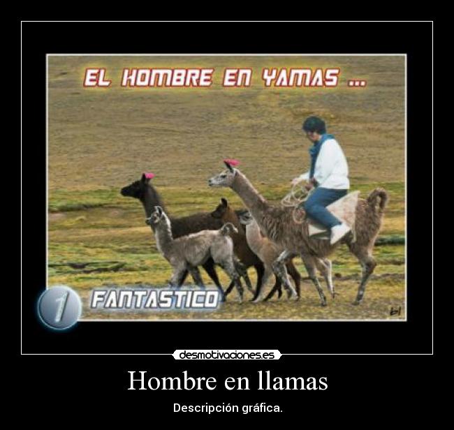 Hombre en llamas - Descripción gráfica.