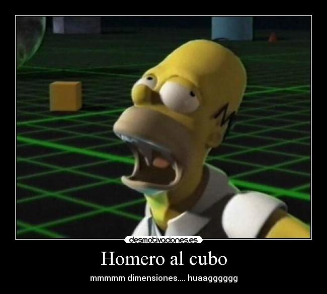 Homero al cubo - mmmmm dimensiones.... huaagggggg