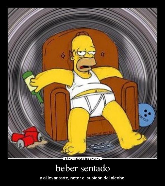 beber sentado -