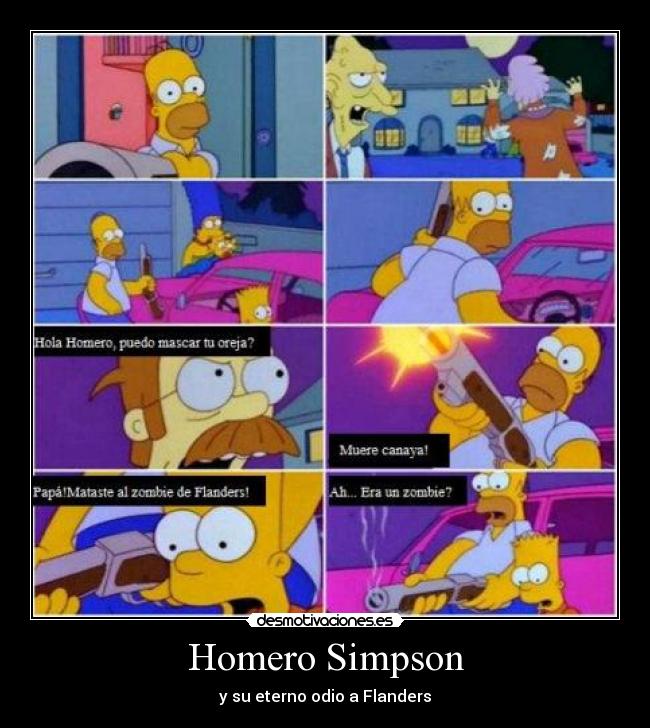 Homero Simpson - y su eterno odio a Flanders