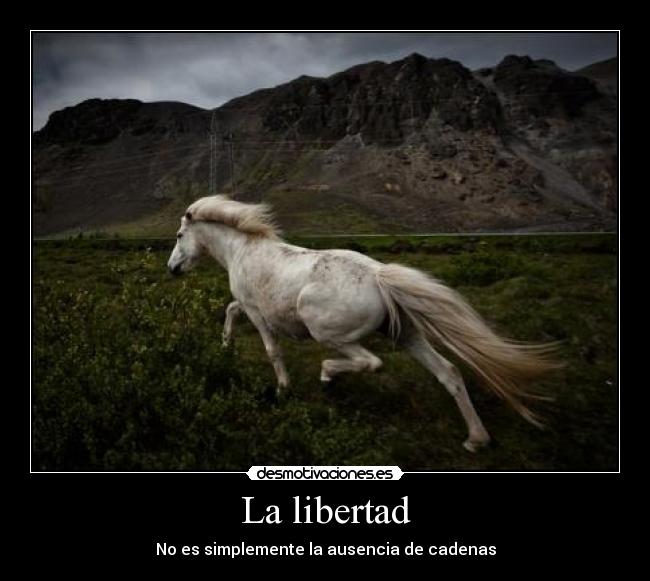 La libertad - No es simplemente la ausencia de cadenas