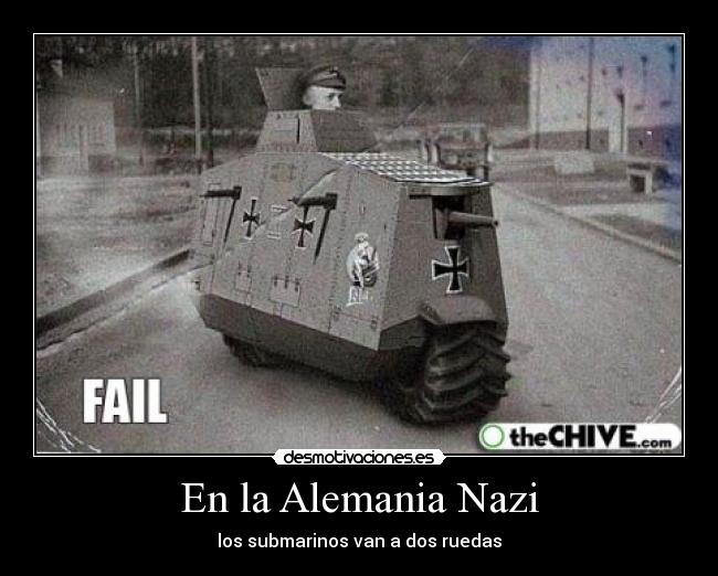 En la Alemania Nazi - los submarinos van a dos ruedas