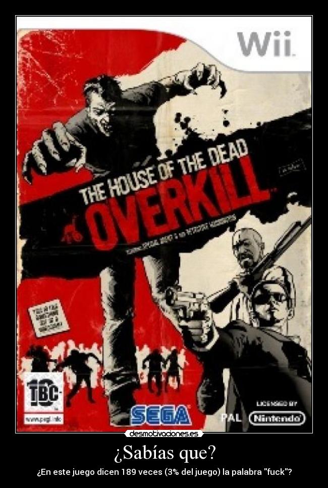 ¿Sabías que? - ¿En este juego dicen 189 veces (3% del juego) la palabra fuck?