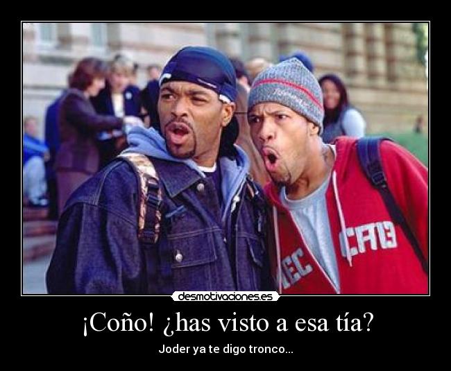 ¡Coño! ¿has visto a esa tía? -