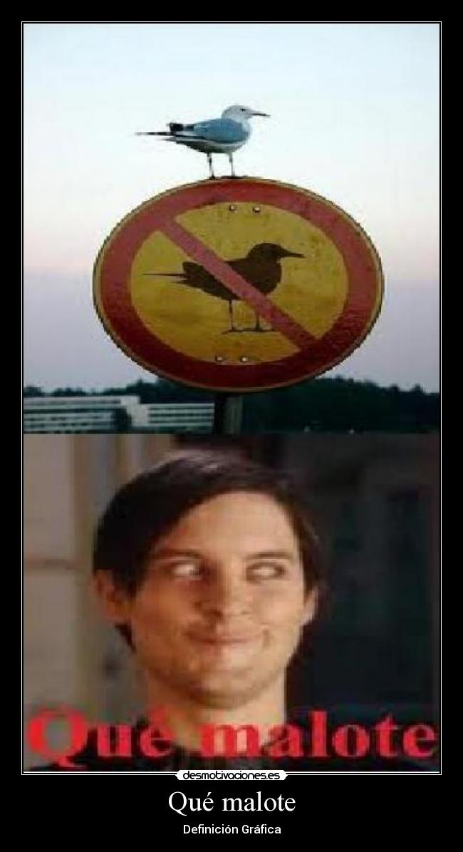 Qué malote - Definición Gráfica