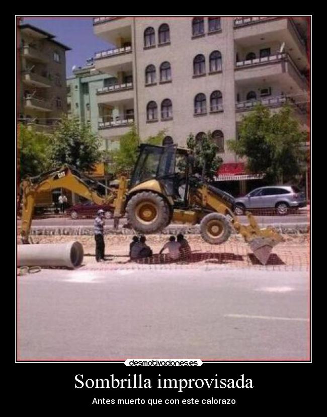 carteles sombrilla improvisada desmotivaciones