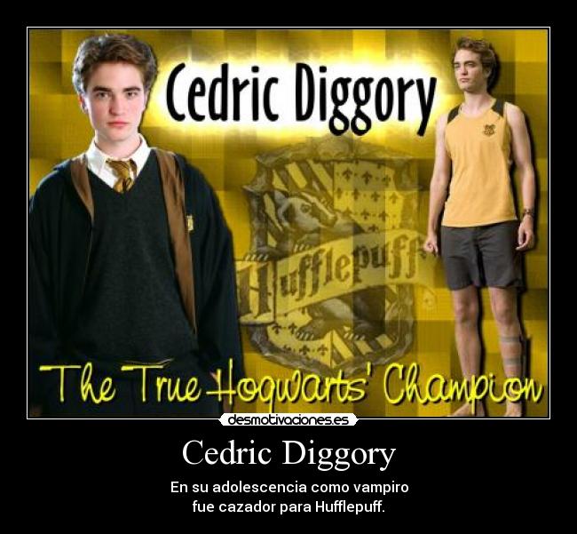 carteles harry potter cedric diggory hufflepuff vampiro desmotivaciones