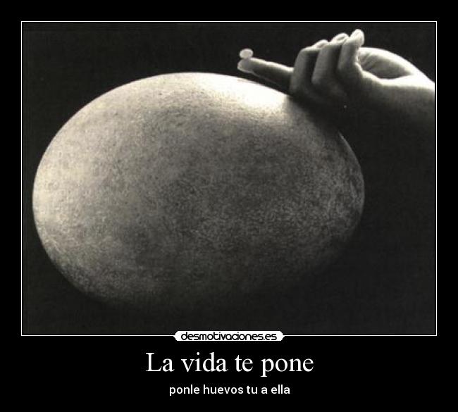 La vida te pone - ponle huevos tu a ella