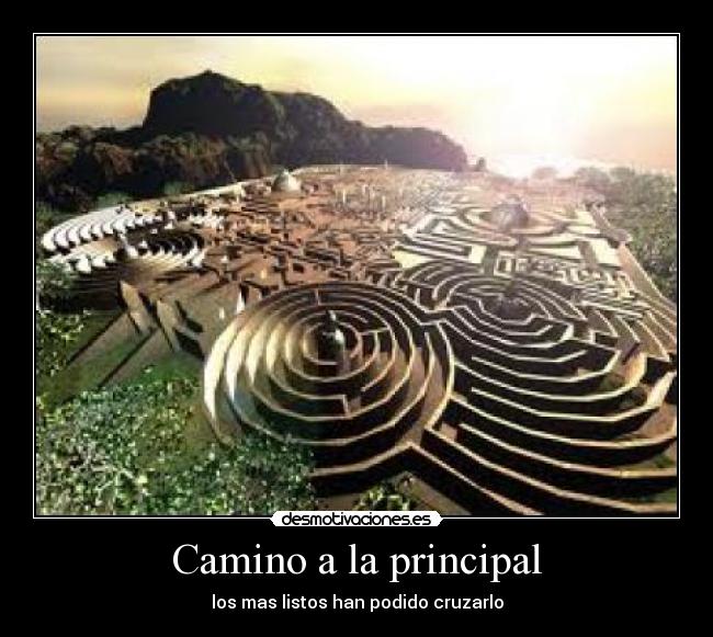 Camino a la principal - los mas listos han podido cruzarlo