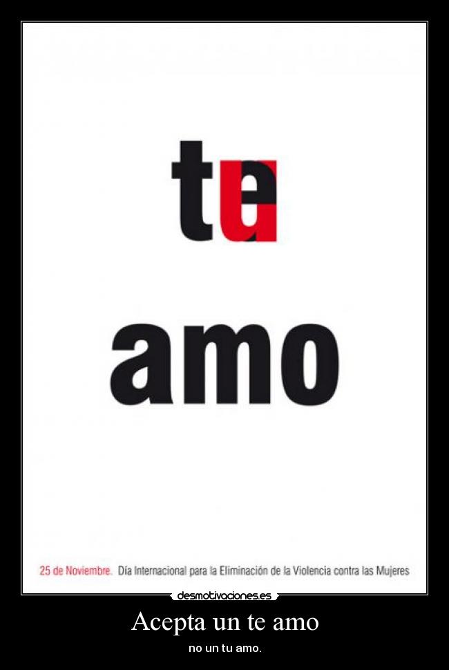 Acepta un te amo - 