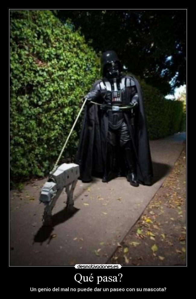 Qué pasa? - Un genio del mal no puede dar un paseo con su mascota?