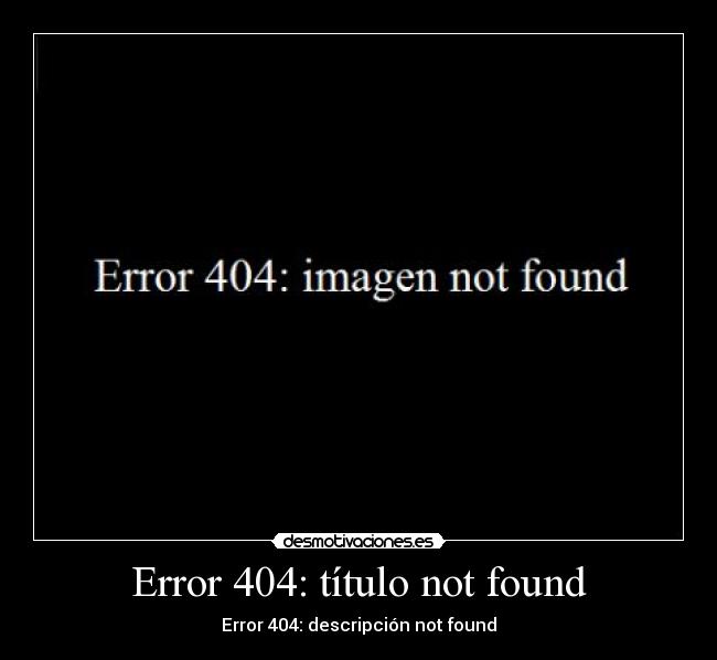 Error 404: título not found -