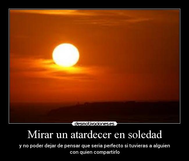 carteles soledad atardecer desmotivaciones