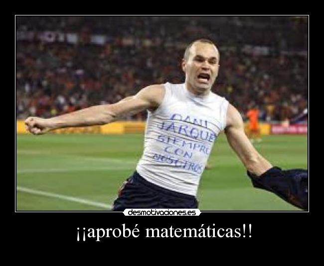 ¡¡aprobé matemáticas!! -