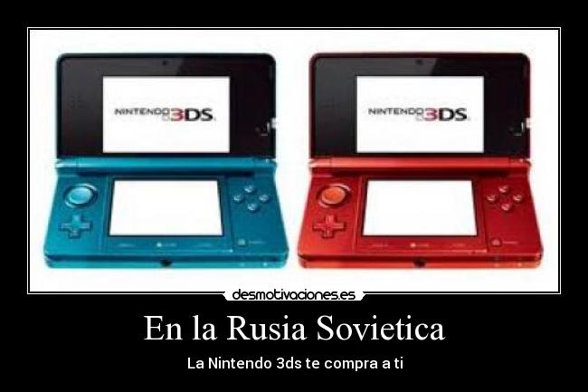 carteles nintendo 3ds rusia sovietica chiste gamestop friki desmotivaciones