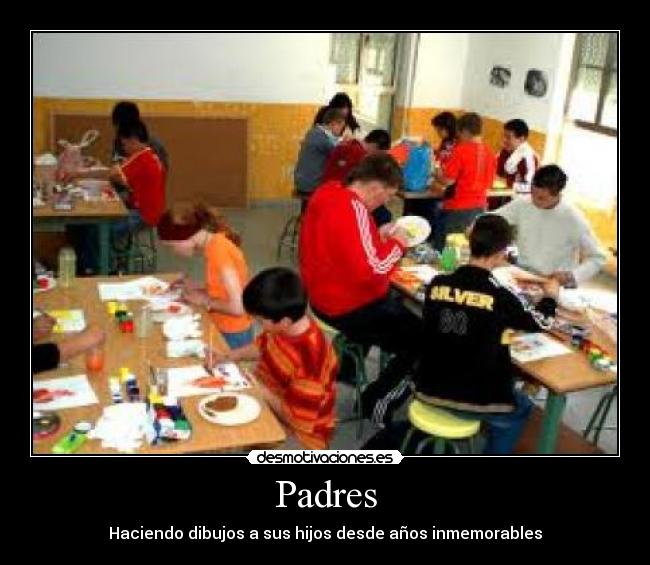 Padres - Haciendo dibujos a sus hijos desde años inmemorables