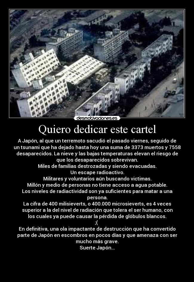 Quiero dedicar este cartel - 