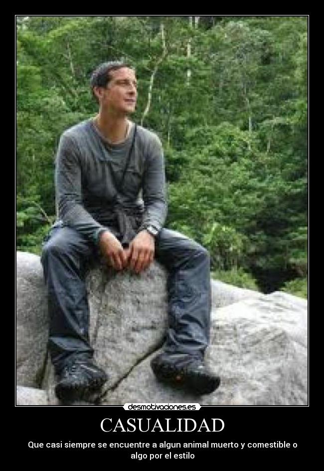 CASUALIDAD - Que casi siempre se encuentre a algun animal muerto y comestible o algo por el estilo