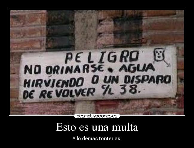 Esto es una multa - 