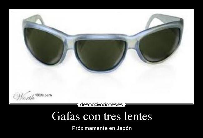 Gafas con tres lentes -