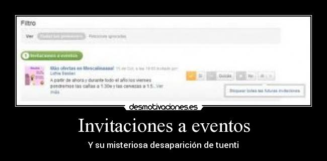 Invitaciones a eventos -