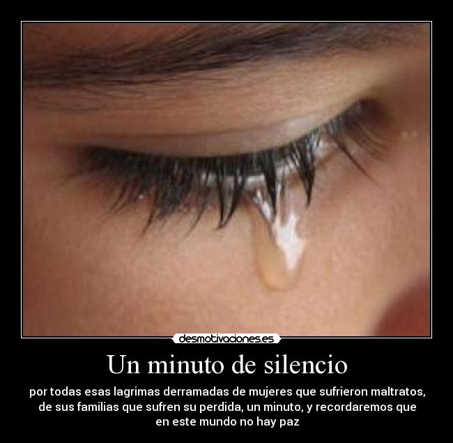 carteles silencio mujerllorando desmotivaciones