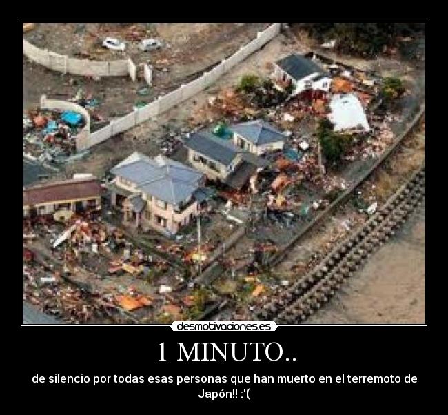 carteles minuto silenciopersonasmuertasterremotojapon desmotivaciones